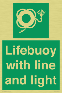 Lifebuoy with line and light
